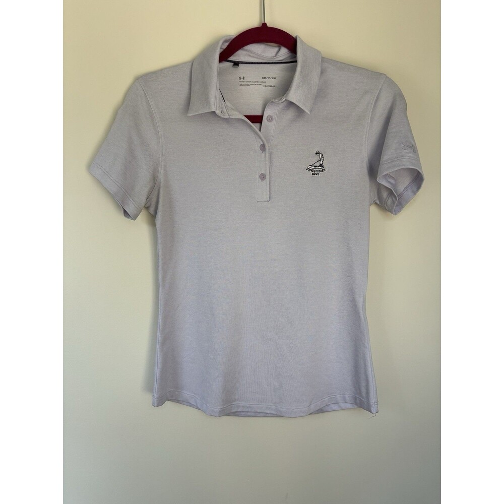 Pinehurst Resort Under Armour HeatGear Women’s Golf Polo Shirt Small Light Lilac
